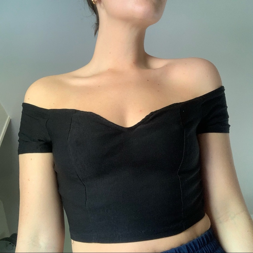 Off The Shoulder Black Top